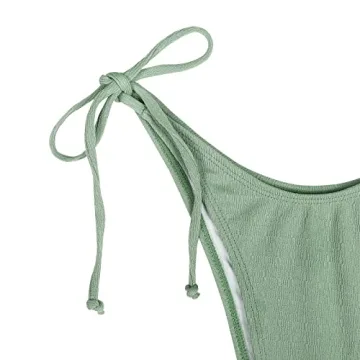 Shop ZAFUL Ribbed Straps Tanga Bikini for Summer Fun