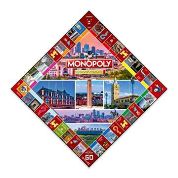 Monopoly Board Game - Kansas City Edition: 2-6 Players Family Board Games for Kids and Adults, Board Games for Kids 8 and up, for Kids and Adults, Ideal for Game Night