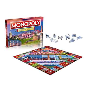 Monopoly Board Game - Kansas City Edition: 2-6 Players Family Board Games for Kids and Adults, Board Games for Kids 8 and up, for Kids and Adults, Ideal for Game Night