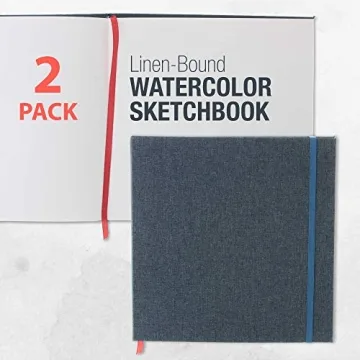 Premium 2-Pack U.S. Art Supply Watercolor Books 8.5"