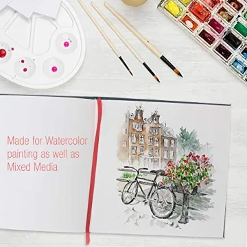 Premium 2-Pack U.S. Art Supply Watercolor Books 8.5"