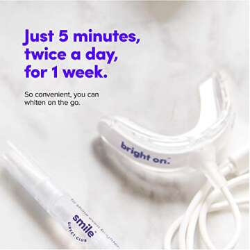 SmileDirectClub Teeth Whitening Kit with LED Light - 4 Pack Gel Pens - Professional Strength Hydrogen Peroxide