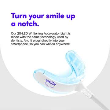 SmileDirectClub Teeth Whitening Kit with LED Light - 4 Pack Gel Pens - Professional Strength Hydrogen Peroxide