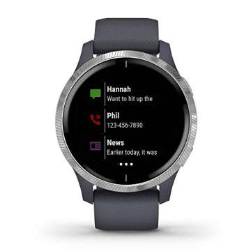 Garmin Venu: GPS Smartwatch with AMOLED Display, Music, Body Battery Monitoring, Animated Workouts, ...