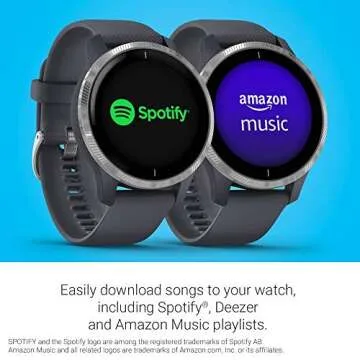 Garmin Venu: GPS Smartwatch with AMOLED Display, Music, Body Battery Monitoring, Animated Workouts, Pulse Ox Sensor, Silver (Renewed)