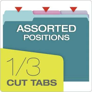 100 Pack Colorful Letter Size File Folders for Easy Organizing