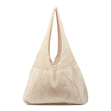 Stizimn Crochet Mesh Beach Tote Bag – Stylish & Durable Hobo Bag for Summer