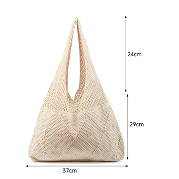 Stylish Stizimn Crochet Beach Tote Bag for Summer Fun