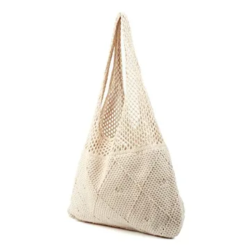 Stylish Stizimn Crochet Beach Tote Bag for Summer Fun