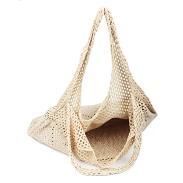 Stylish Stizimn Crochet Beach Tote Bag for Summer Fun