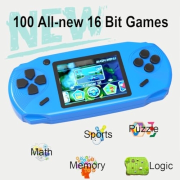 Beijue 16 Bit Handheld Game Console 100 HD Games USB Rechargeable