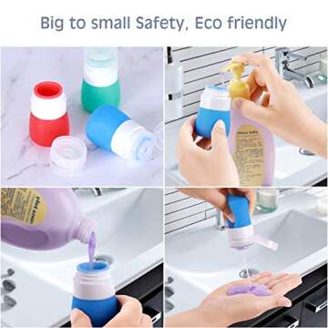 Salad Dressing to Go, Squeezy Portable Salad Dressing Bottles, Salad Dressing Container Leak Proof, Mini Food Storage Containers, Leak-Resistant, Set of 4 (37ML)