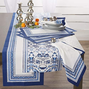 DII Porto Stripe Table Runner - Stylish 14x72 Home Decor