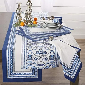 DII Porto Stripe Table Runner - Stylish 14x72 Home Decor