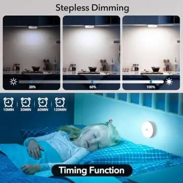 XLYS 6 Pack Puck Lights with Remote, Motion Sensor Light Indoor, Rechargeable Under Cabinet Lighting Wireless, LED Closet Lights with Warm and Cool White, for Kitchen, Hallway, Stairs