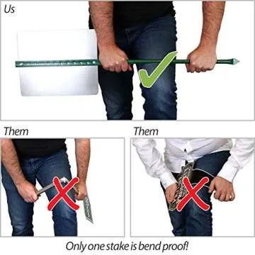 Durable No Trespassing Yard Sign with Stake for Security