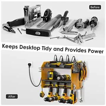 Modular Power Tool Organizer with Charging Station