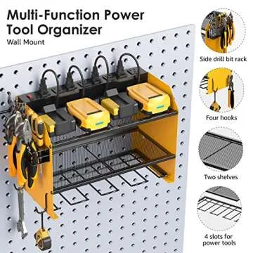 Modular Power Tool Organizer with Charging Station