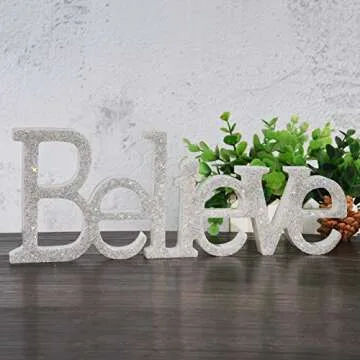 LET'S RESIN Word Sign Molds - Believe Sign Molds, Silicone Molds Epoxy Resin Molds to DIY Casting Projects, Desk/Shelf/Home/Office Decoration