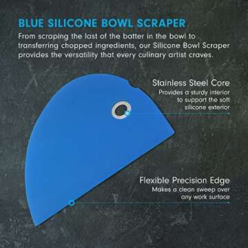 Messermeister Silicone Bowl Scraper - Versatile Cooking Tool for Frosting and Lifting