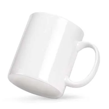 MIWARE Classic Ivory White 11oz Porcelain Mugs Set of 6