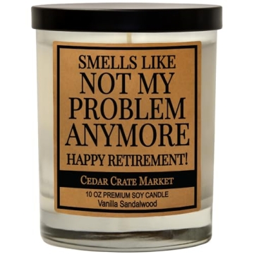 Funny Retirement Candle for Men | Unique Gifts 2024