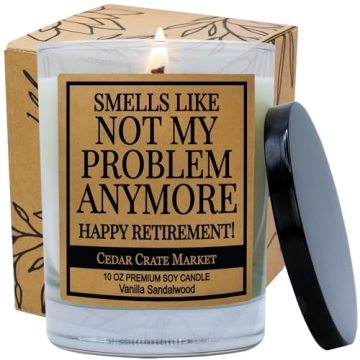 Funny Retirement Candle | Unique Gifts for Men 2024