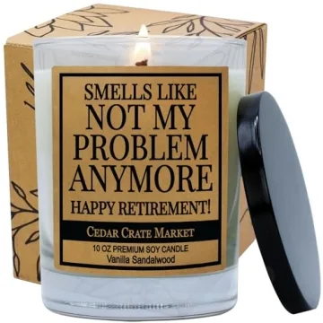 Funny Retirement Candle | Unique Gifts for Men 2024