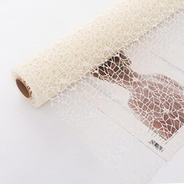 Korean Jacquard Net Mesh Openwork Floral Wrapping Paper for Elegant Bouquet Presentation