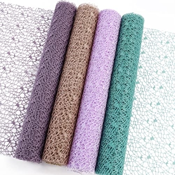 Korean Jacquard Net Mesh Floral Wrapping Paper 50cm x 5Yard