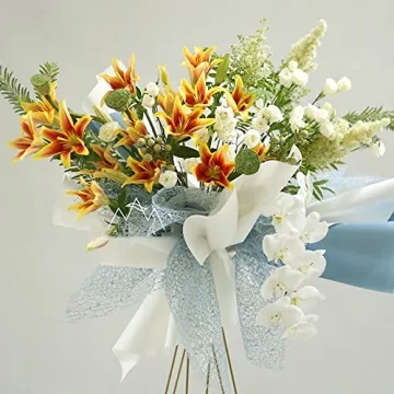 Korean Jacquard Net Mesh Floral Wrapping Paper 50cm x 5Yard