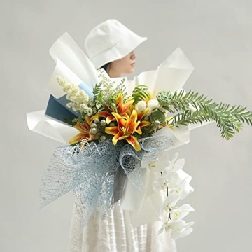 Korean Jacquard Net Mesh Floral Wrapping Paper 50cm x 5Yard