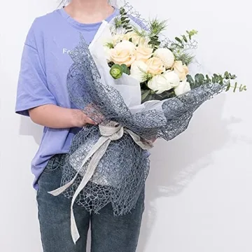 Korean Jacquard Net Mesh Floral Wrapping Paper 50cm x 5Yard