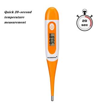 Digital Pet Thermometer for Accurate Fever Detection, Suitable for Cats/Dogs/Horse/Veterinarian, Wat...