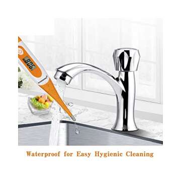 Digital Pet Thermometer for Accurate Fever Detection, Suitable for Cats/Dogs/Horse/Veterinarian, Waterproof Pet Thermometer, Fast and Accurate Measurements in 20 Seconds (Orange)