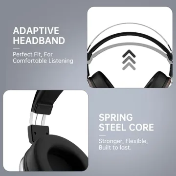 SEJJ Wired Studio Headphones - Over-Ear Monitor Headset for Audiophiles