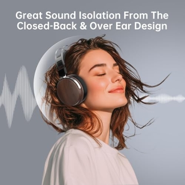 SEJJ Wired Studio Headphones - Over-Ear Monitor Headset for Audiophiles