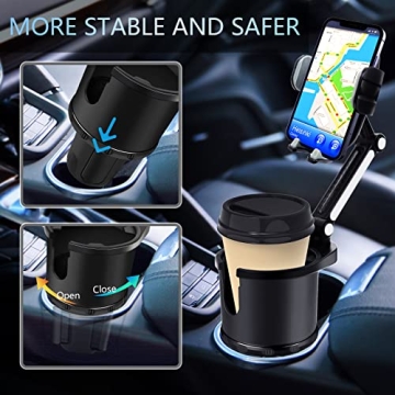 Aoisva Universal Car Cup Holder Phone Mount Adjustable 360° Rotation