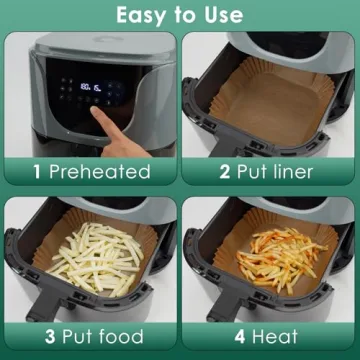Small Disposable Air Fryer Liners – 100 PC Eco-Friendly Sheets