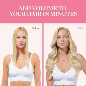 GOO GOO Clip in Hair Extensions Real Human Hair, Remy Human Hair Extensions Clip ins for Women, Natural Human Hair, 16inch 130g 7Pcs, 16/22 Light Blonde Highlighted Golden Blonde