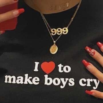 Baby Tees for Teen Girls Y2K Letter Print Crop Top Grunge Women T-Shirt