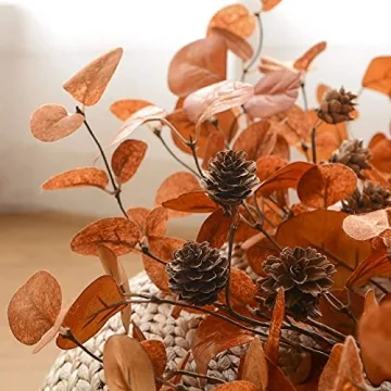 Artificial Fall Wreath with Eucalyptus and Pinecones