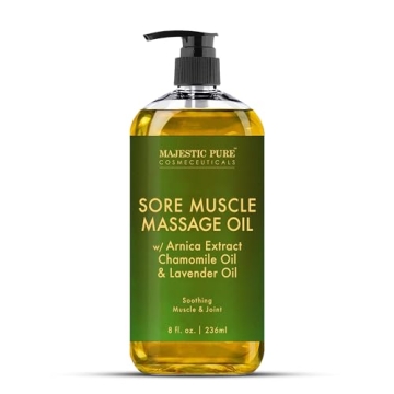 Majestic Pure Arnica Sore Muscle Massage Oil for Recovery