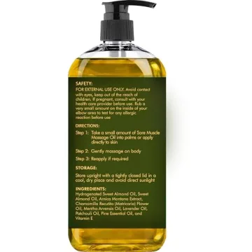 Majestic Pure Arnica Sore Muscle Massage Oil for Recovery