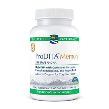Nordic Naturals ProDHA Memory - Fish Oil, 260 mg EPA, 570 mg DHA, 400 mg Longvida Optimized Curcumin...