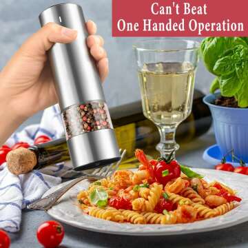 Electric Salt & Pepper Grinder Set - USB Rechargeable
