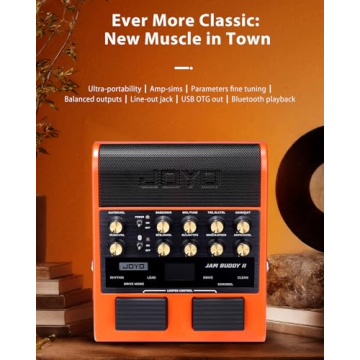 JOYO 10W Portable Guitar Practice Amp & Multi-Effects Pedal Combo Amplifier with Footswitch,OTG Reco...