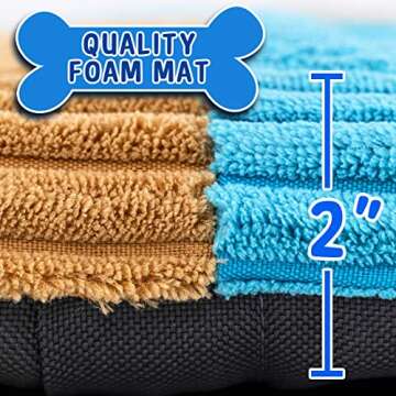 HOUNDGAMES Puppy Teething Mat, Puppy Play Mat with Teething Toys, Puppy Playmat, Dog Chew Mat, Puppy Play Mat, Dog Playpen Accessories, Puppy Gear, Stuff for Puppies, Puppy Essentials - 20 X 20