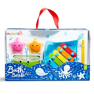 Munchkin® Bath Beats™ Bath Toy, Musical Set Includes Xylophone, Bath Drum & Shakers, Fun for Babies, Toddlers and Kids