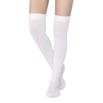 TOCONFFON Women's Over The Knee High Socks Thigh High Socks Long Cotton Socks for Daily Wear, Cospla...